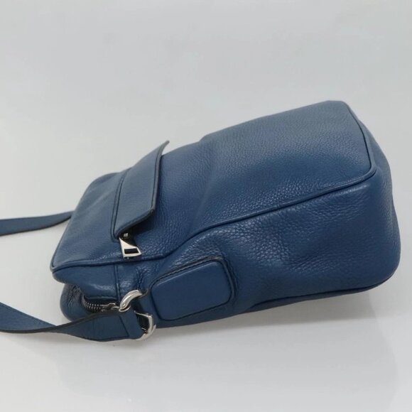 GUCCI Shoulder Bag Leather Blue Silver 337084 Auth 130167 - Picture 4 of 16